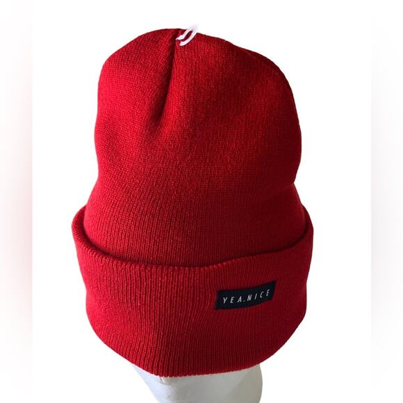 Yea Nice Beanie Unisex One Size Acrylic Waffle Knit Winter Warm Thick Hat Cap - Picture 1 of 14